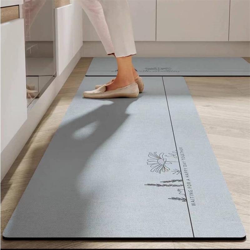 Diatom Mud Waterabsorbing Oilabsorbing Nonslip Kitchen Floor Mat