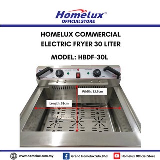 Homelux Commercial Electric Fryer Liter Hbdf L Deep Fryer