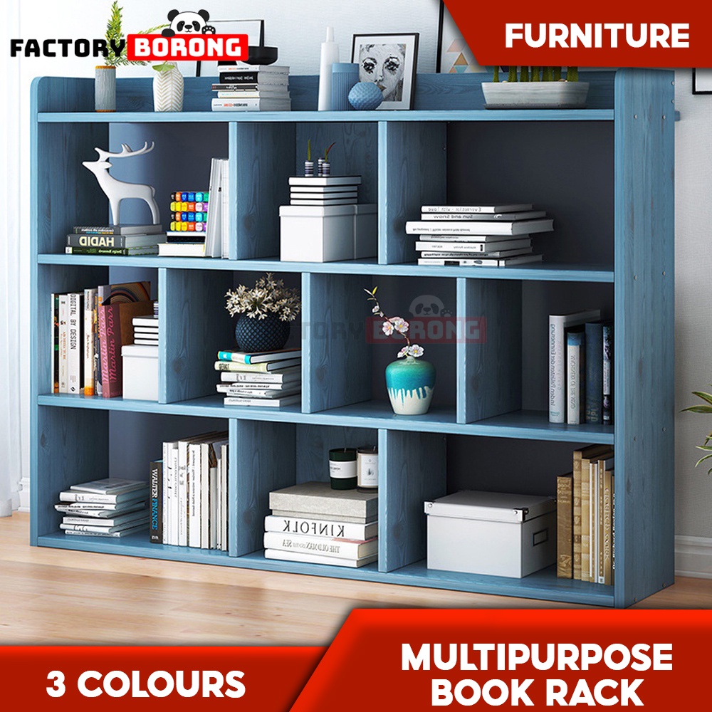 FB A10006-B Bookshelf Multipurpose Book Rack Book Shelf Deco Rack Deco ...