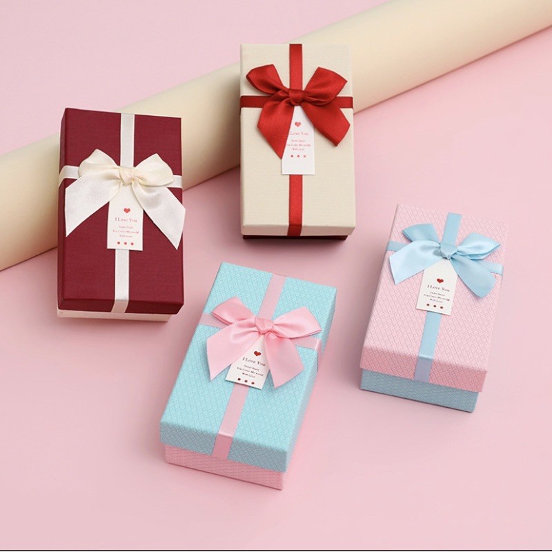 Small Gift Box with Ribbon Beautiful Present Perfume Birthday Paper Box ...