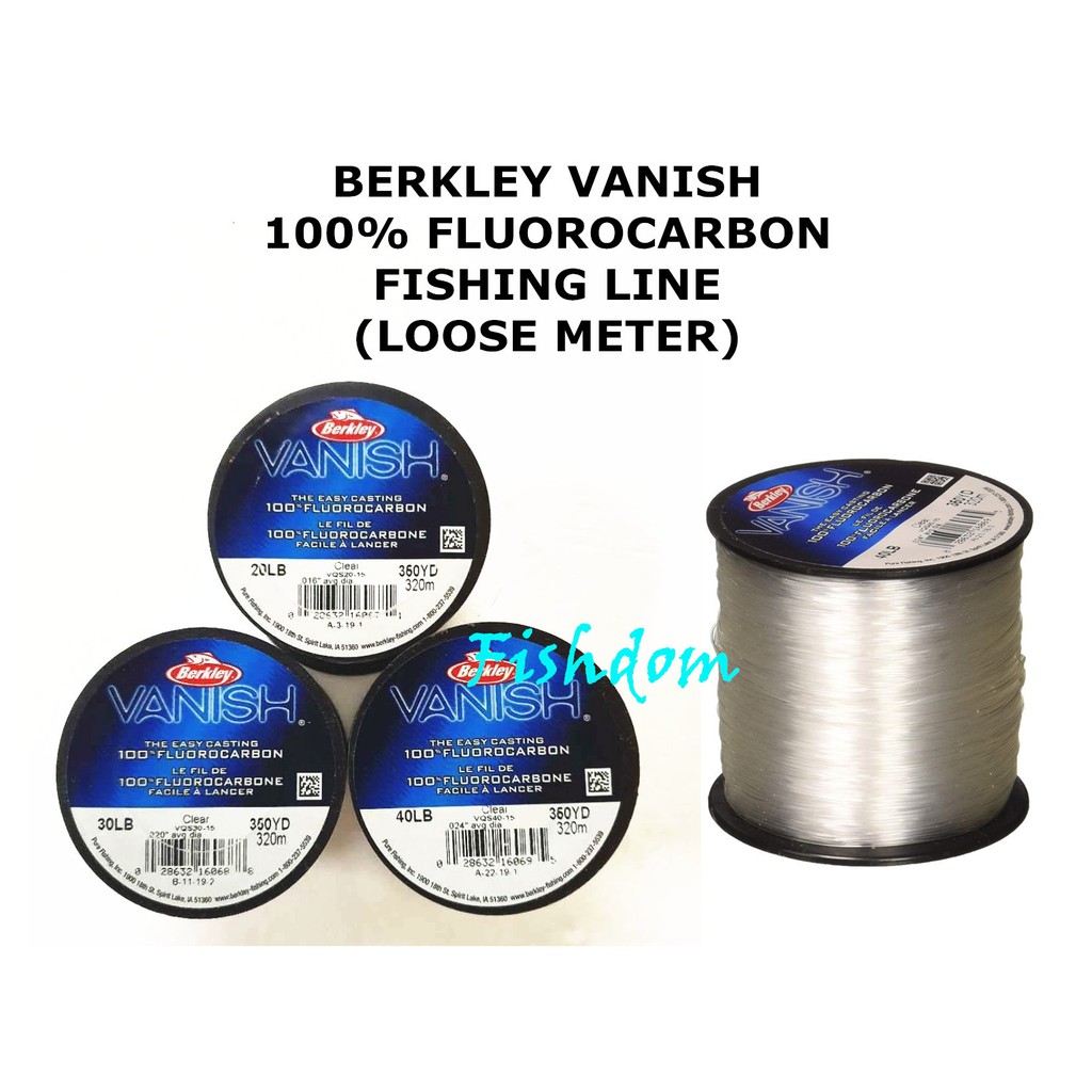 BERKLEY VANISH 1 ROLL 100% FLUOROCARBON FISHING LINE