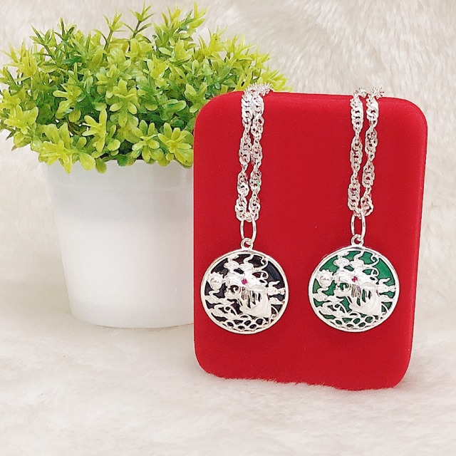 Silver 925 Pendant With Jade Dragon Loket Naga Perak Shopee Malaysia