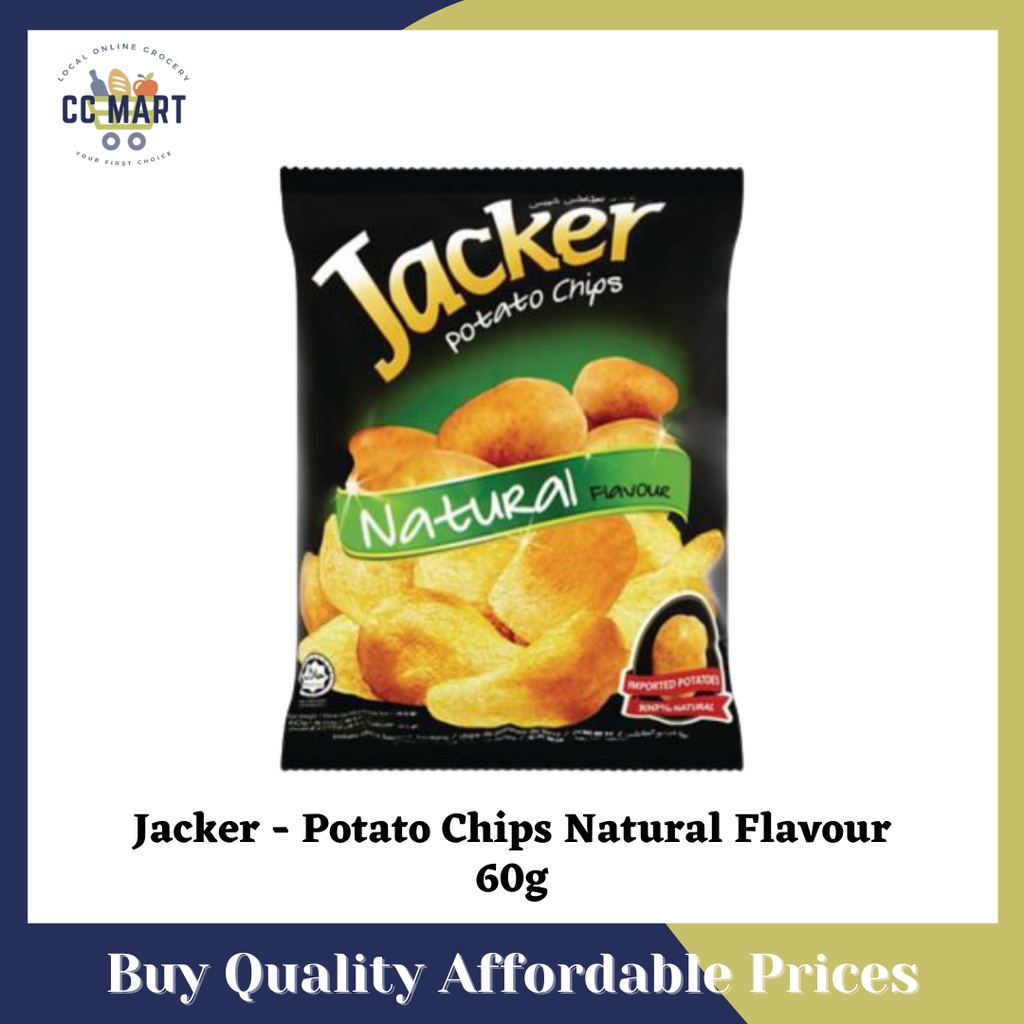 Jacker Potato Chips Natural Flavour / 60g Shopee Malaysia