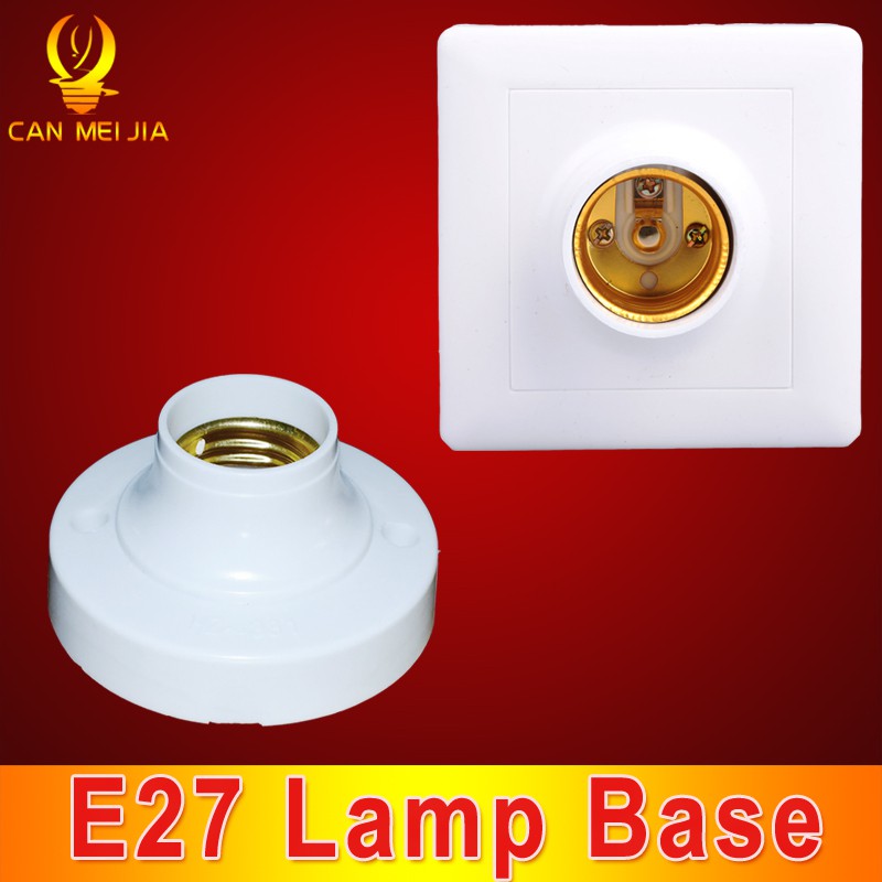E27 Lamp Holder E27 Light Bulb Socket Holder Base Square / Round