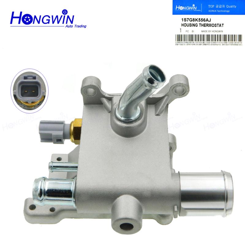 1S7G-8K556-AJ Water Outlet Engine Coolant Thermostat Housing + Sensor ...