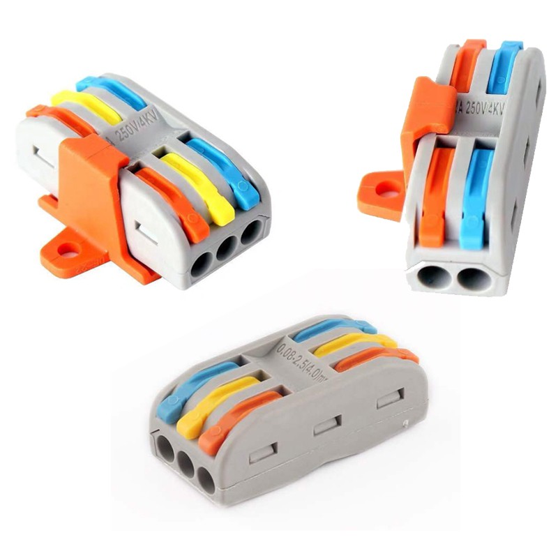 2pcs 250V/32A Color 3P 2P Quick connector Wire AWG28~12 universal ...