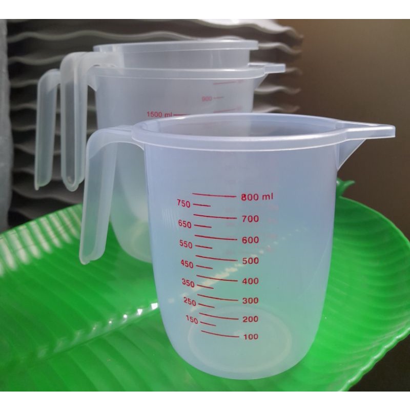 measuring cup 3size plastic measuring cup 1500ml/1000ml/800ml | Shopee ...