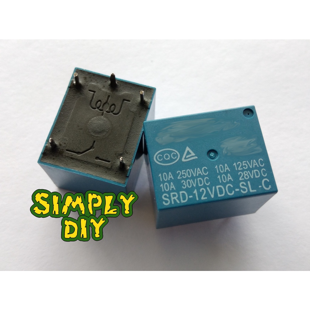 50 Relè SONGLE SRU-12VDC-SL-C 10A 250VAC/30VDC A 5 Pin – Lotto Da 50 Pezzi