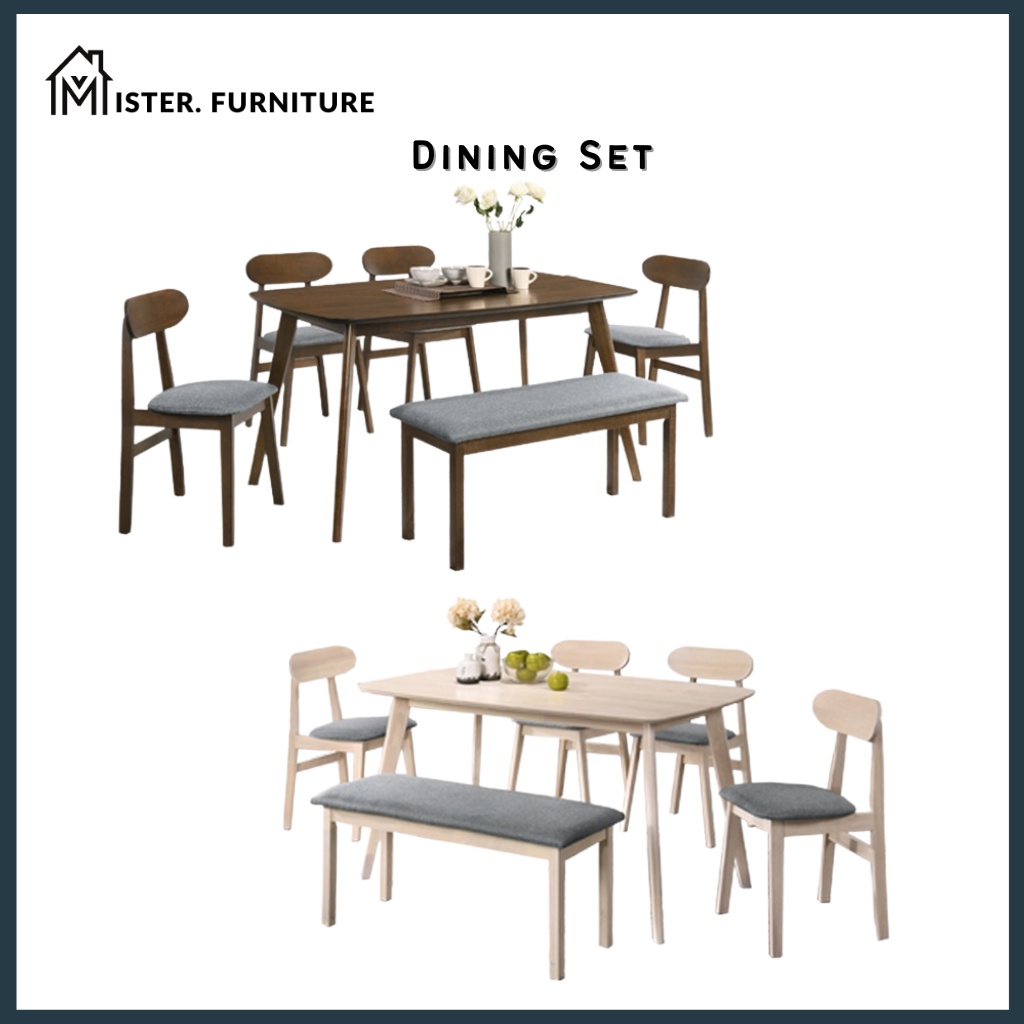 MF LUFEE 4 Feet Dining Set 5 Feet Dining Table Set Dining Table 4