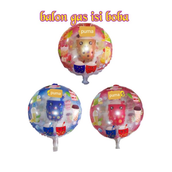 Round character balloons filled with boba | Shopee Malaysia