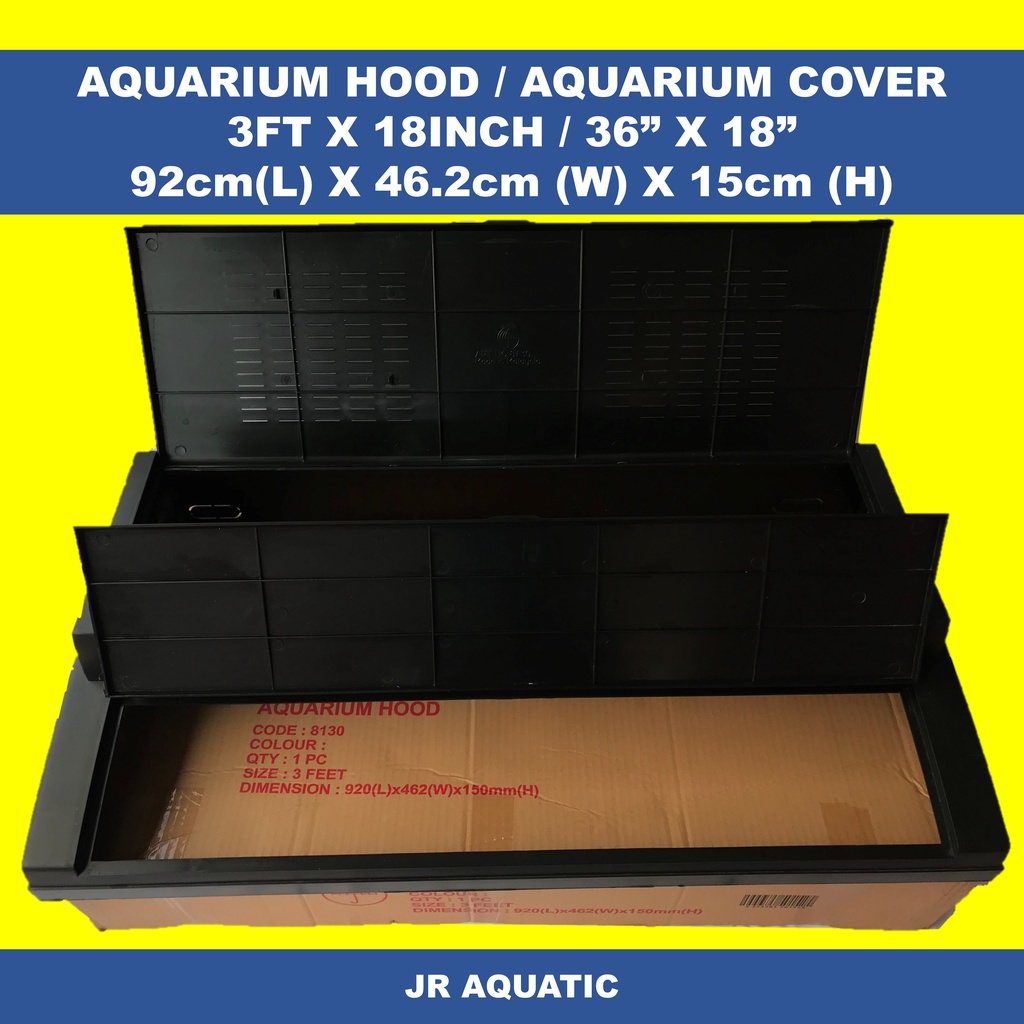 Aquarium Hood 3 feet x 18 inch 36 x 18 Plastic Cover Aquarium Tank Brand Payung Shopee Malaysia