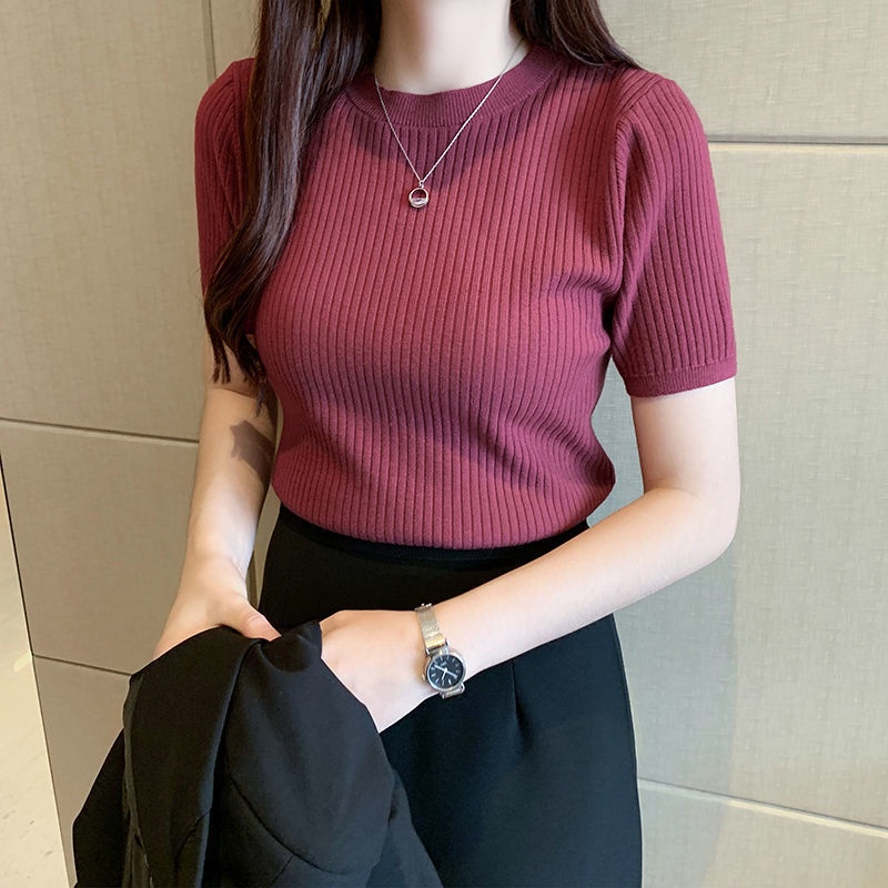 Korean cheap knitted tops