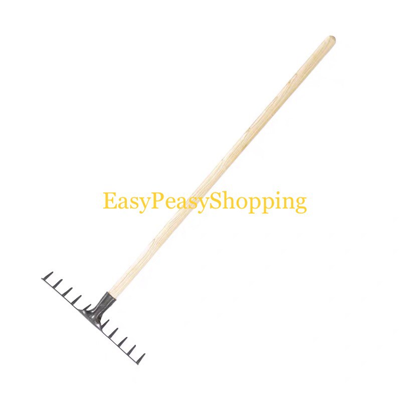 Heavy Duty Metal Garden Rake /Besi Cakar Tanah / Alatan Kebun (READY ...