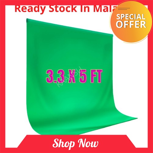 Special Offer [ Local Ready Stock ] 3.3x5ft/ 100x150cm Green Screen