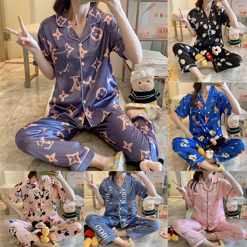 pijamas women M-5XL Pyjamas Women Baju Tidur Wanita Quality Mickey