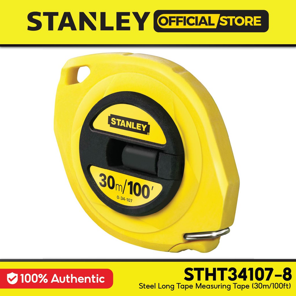 Stanley Steel Long Tape Measuring Tape 30m 100ft STHT34107 8 34 107N