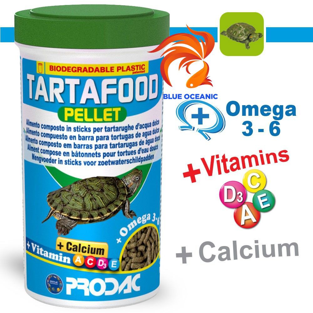 Prodac Tartafood Pellet 350g Floating Turtle Pellets Terrapin Food ...