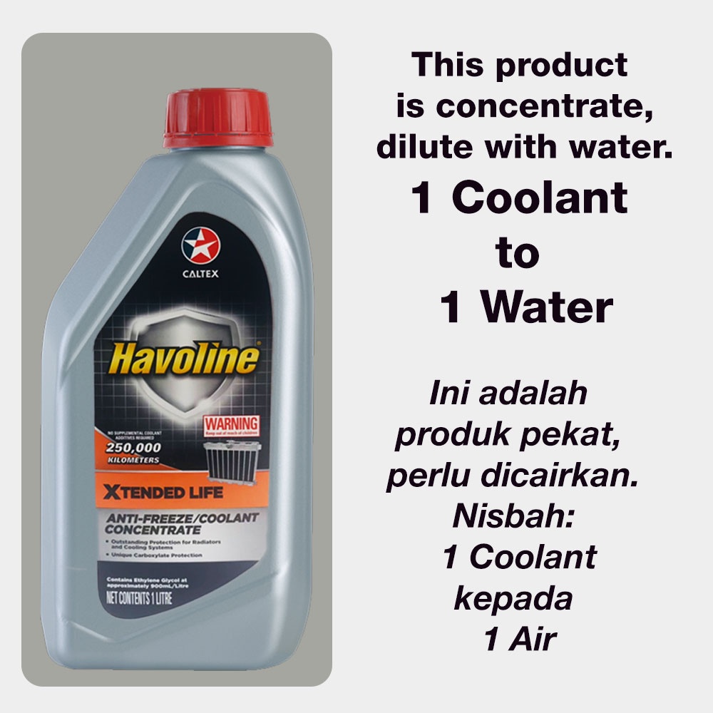 CALTEX Havoline Xtended Life Antifreeze Coolant Concentrate (2btl
