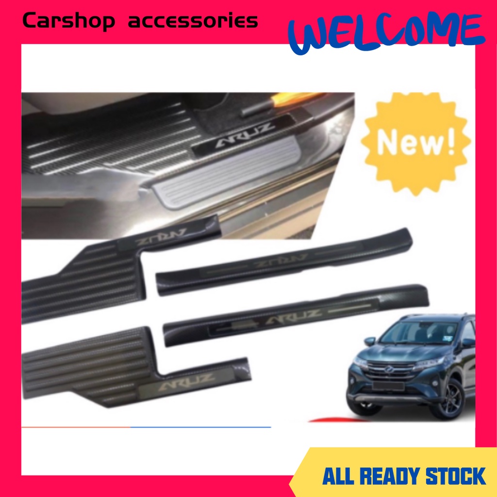 Perodua Aruz / Toyota Rush Side Door Step Plate (CARBON) Shopee Malaysia