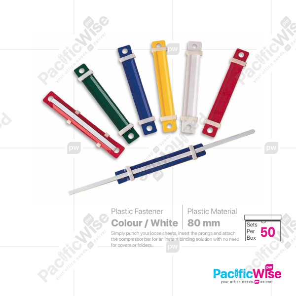Plastic Fastener/Klip Pegas Pengencang Kertas Plastic/White&Colour ...