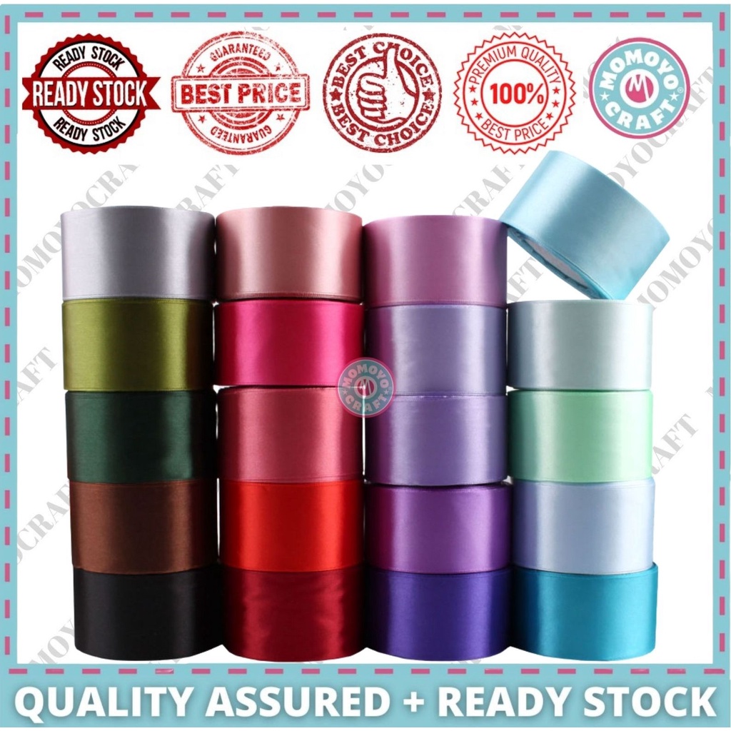 Momoyocraft Satin Ribbon Multicolor Senorita Ribbon 10mm/15mm/25mm/40mm ...