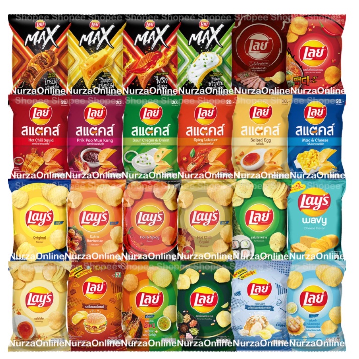 Thailand Snack Lay's Lay Lays Potato Chips Salted Egg Halal 46g 52g