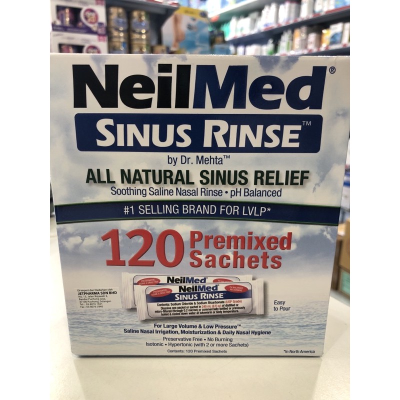 NeilMed sinus rinse 120 premixed sachets | Shopee Malaysia