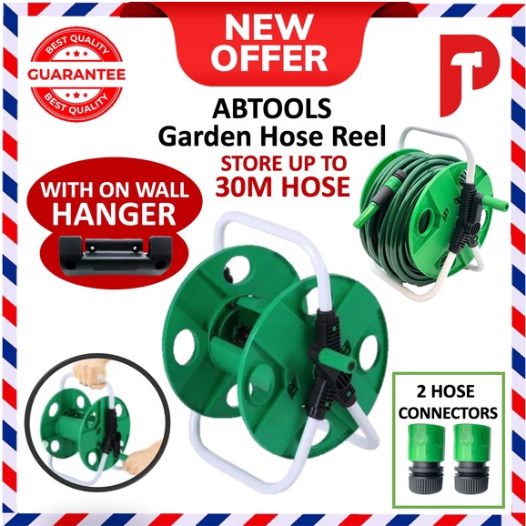 Portable Garden Hose Reel For Hoses Up To 30 Metres (SET WITH