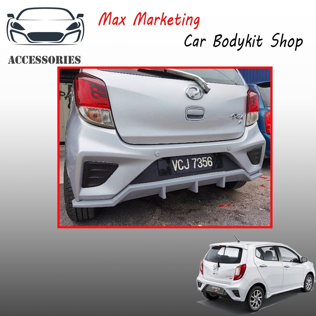 PERODUA AXIA '2020 REAR DIFFUSER TAKERO | Shopee Malaysia