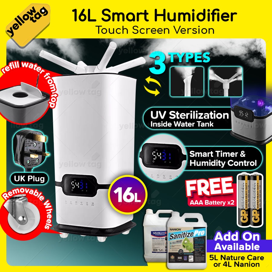 🔴PRE order🔴16L Smart Disinfectant Humidifier (Remote+Timer+Humidity ...