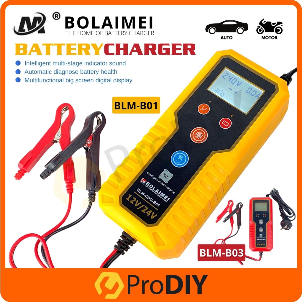 Car Battery Charger Pengecas Bateri Kereta Motorsikal Restore ...