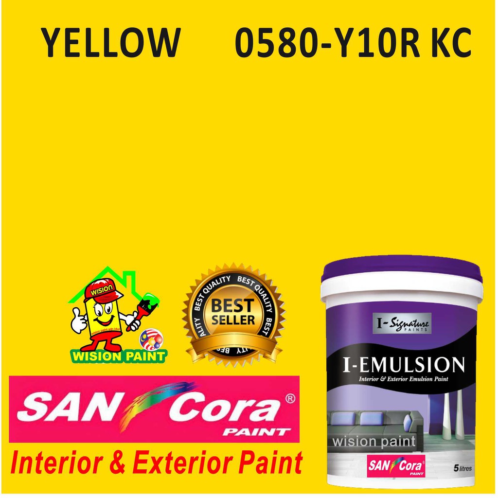 YELLOW 0580Y10R KC ( 5L ) SANCORA IEMULSION PAINT FOR INTERIOR AND