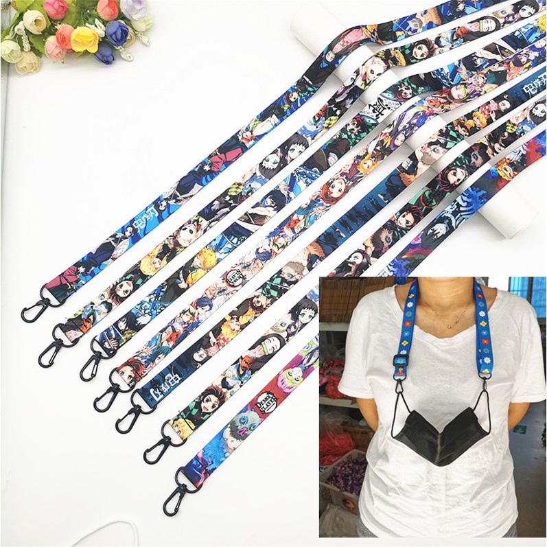 [Ready Stock] Demon Slayer Mask Lanyard Sumikkogurashi Rope With Anti ...
