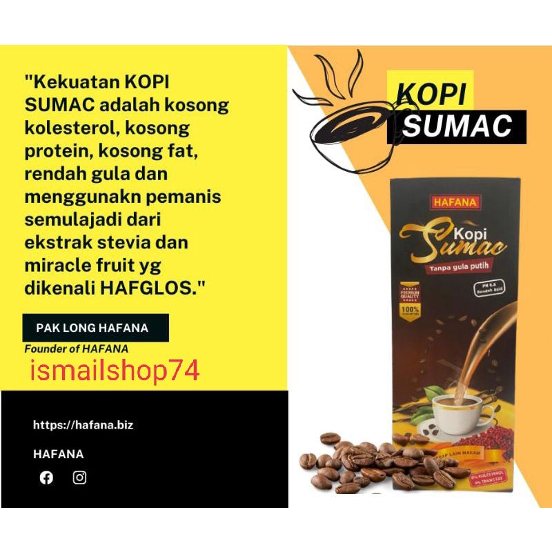 Kopi Sumac Original Islamic 100(15sachet) Shopee Malaysia