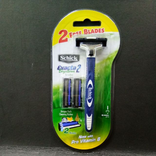 SCHICK EXACTA 2 SYSTEM SENSITIVE 1+2 BLADES | Shopee Malaysia