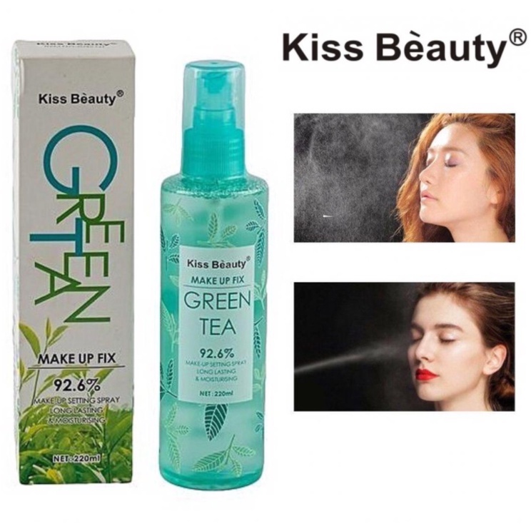 Kiss Beauty Green Tea Make Up 92.6% Fixing Spray 220ml | Shopee Malaysia