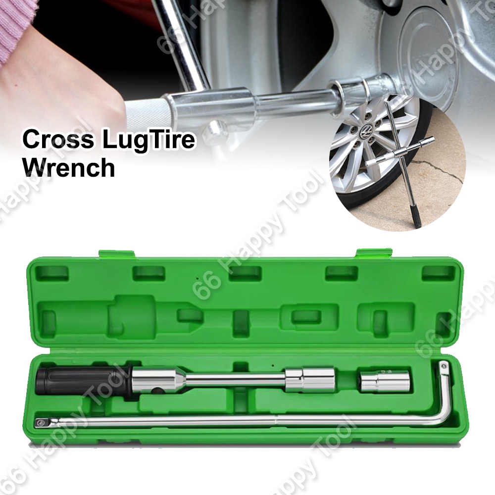 Automobile Folding Cross Lug Wrench Socket Set Car Extandable Hand Tool