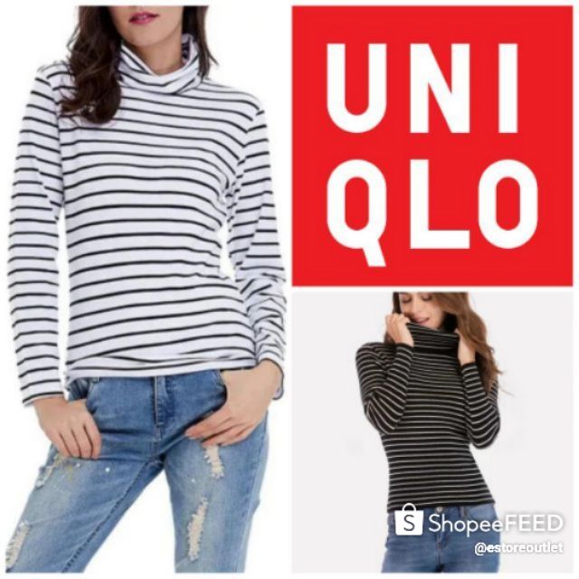 Uniqlo striped turtleneck sale