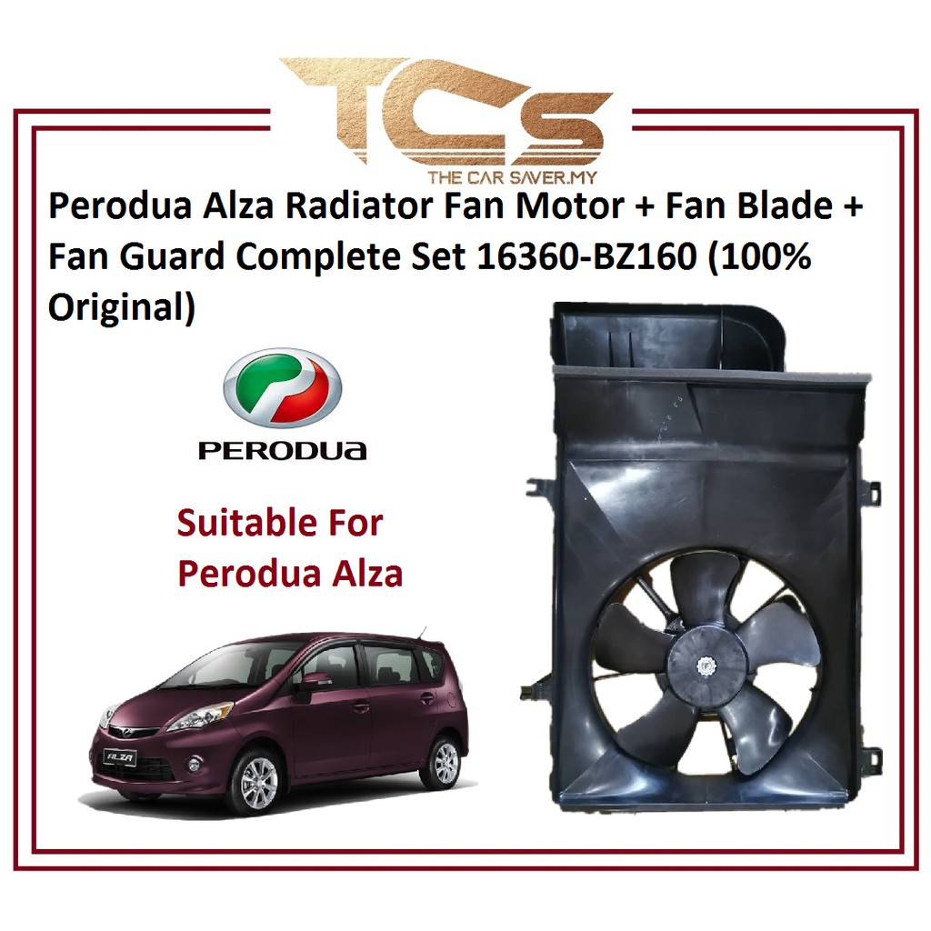 Perodua Alza Radiator Fan Motor + Fan Blade + Fan Guard Complete Set