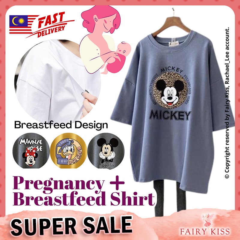 Women's Nursing Tops Pregnancy + Breastfeed Shirt Breastfeeding
