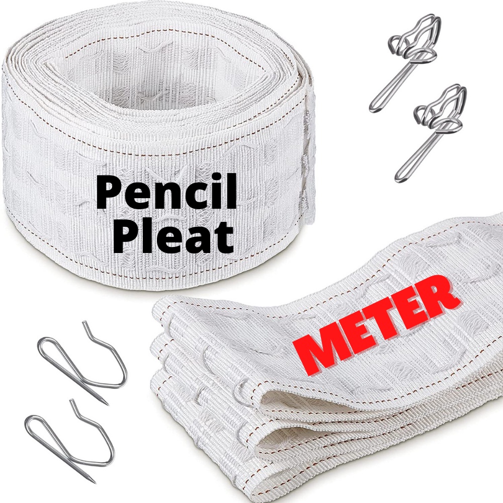 Curtain Tape For Sewing, 30 M X 2.5 Cm Ruffle Tape With 50