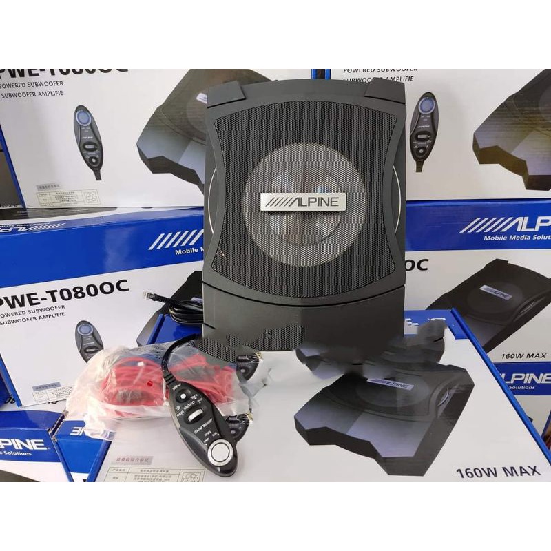 Alpine 8" Powered Active Subwoofer Underseat Woofer PWET080OC Car