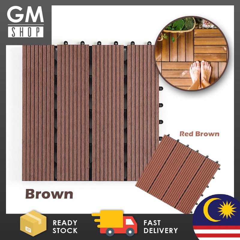 Wood Plastic Floor DIY PE Plastic Wood Outdoor Waterproof