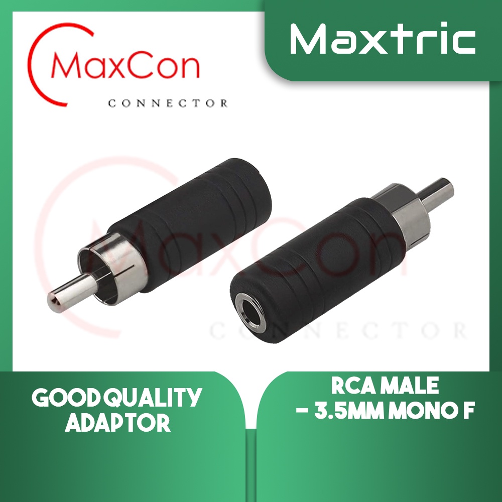 Maxcon RCA MALE to 3.5MM MONO FEMALE Adaptor / Converter - EA-64 ...