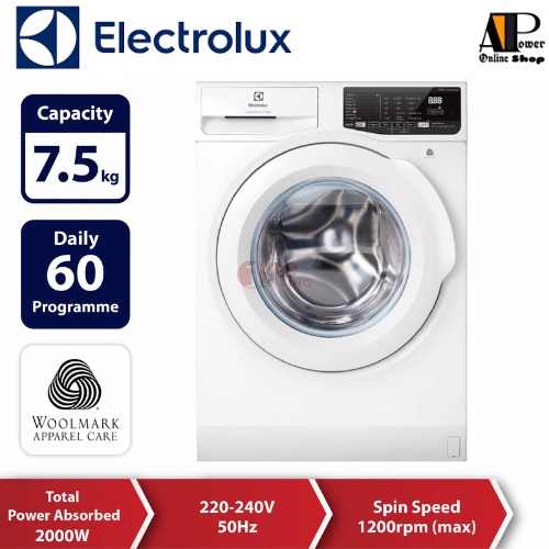 Electrolux EWF7524D3WB Washer Front Load Washing Machine UltimateCare