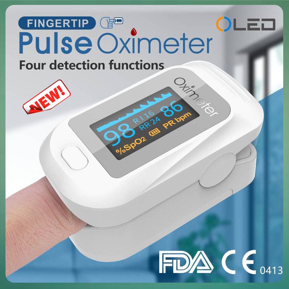 Portable Finger Pulse Oximeter OLED Fingertip Blood Oxygen saturation ...