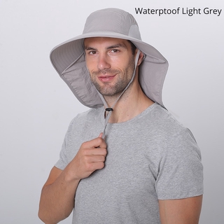 Eastpek Summer Sun Hat Men Women Cotton Boonie Hat with Neck Flap