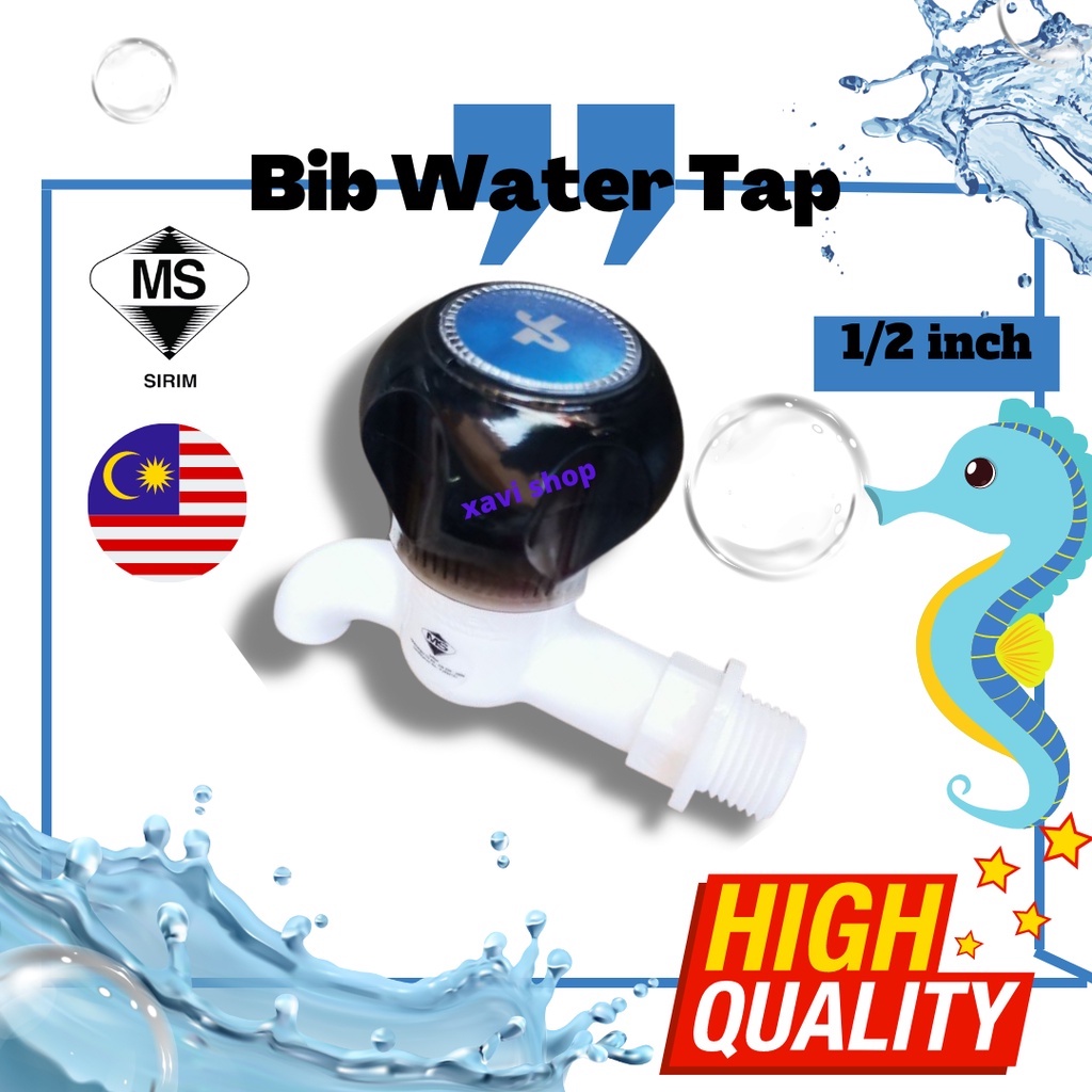 Jopex Pvc Bib Tap Round Handle Bib Tap Plastic Water Tap Kepala Paip Bulat Plastik Air Ori