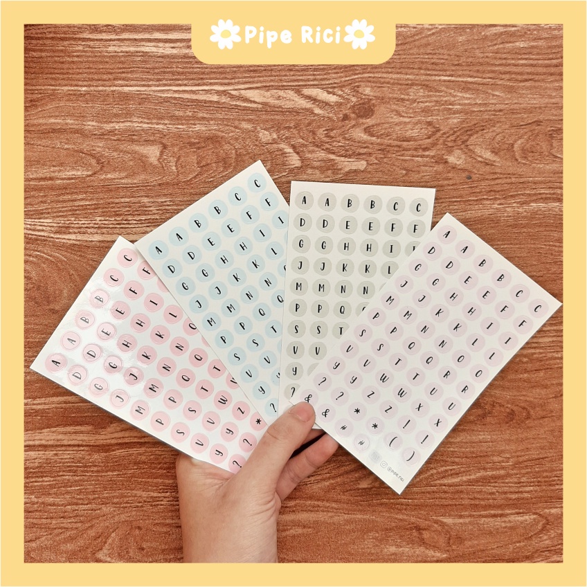 Sticker Sheet > ABCD sticker Edition (letter, number, symbol, capital ...