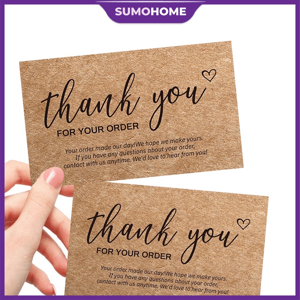 (Min.30pcs) Appreciation Beautiful Thank You Card Simple For Online ...